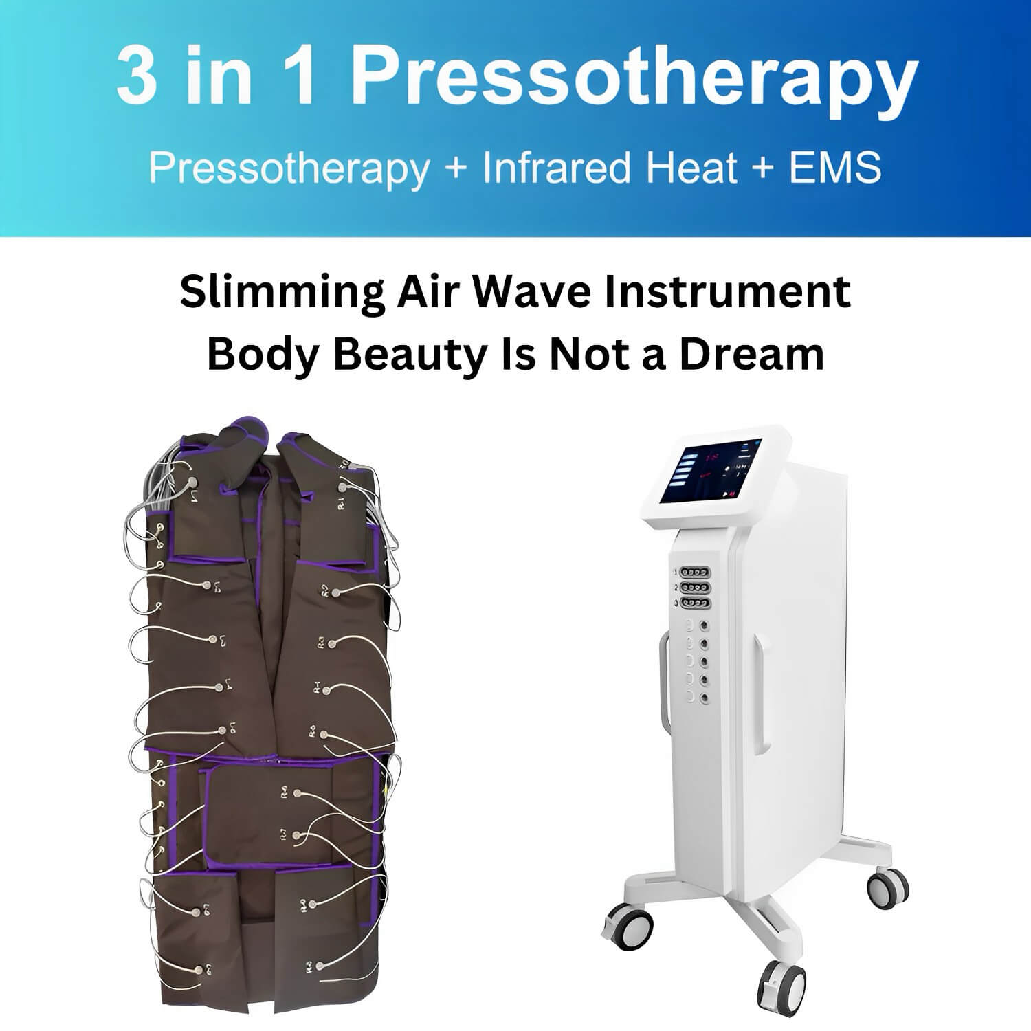 Lymphatic System Machine Home 3 in 1 Pressotherapy Lymphatic Drainage Machine