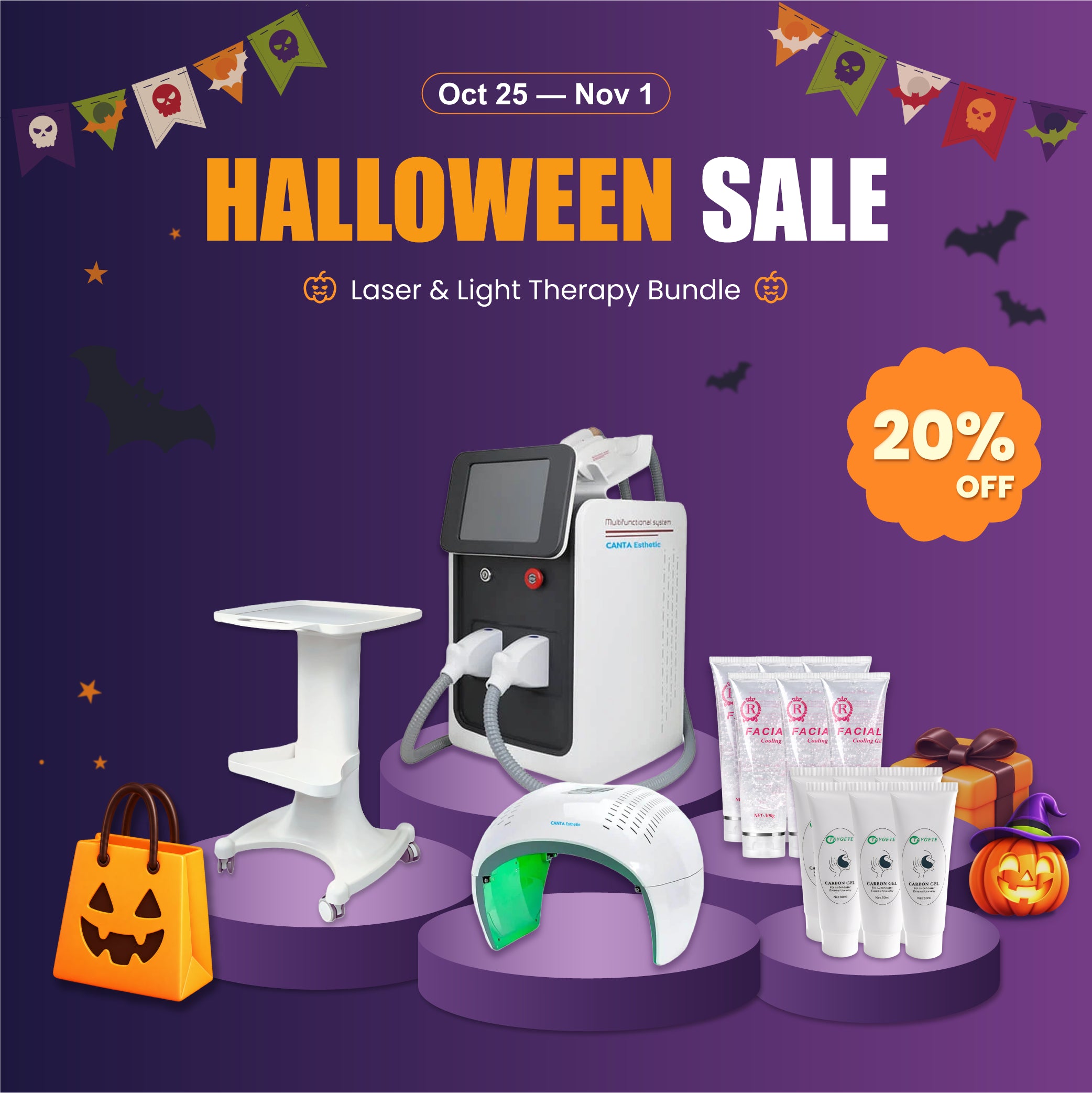 3-in-1 Laser & LuMax LED Bundle – Halloween Sale