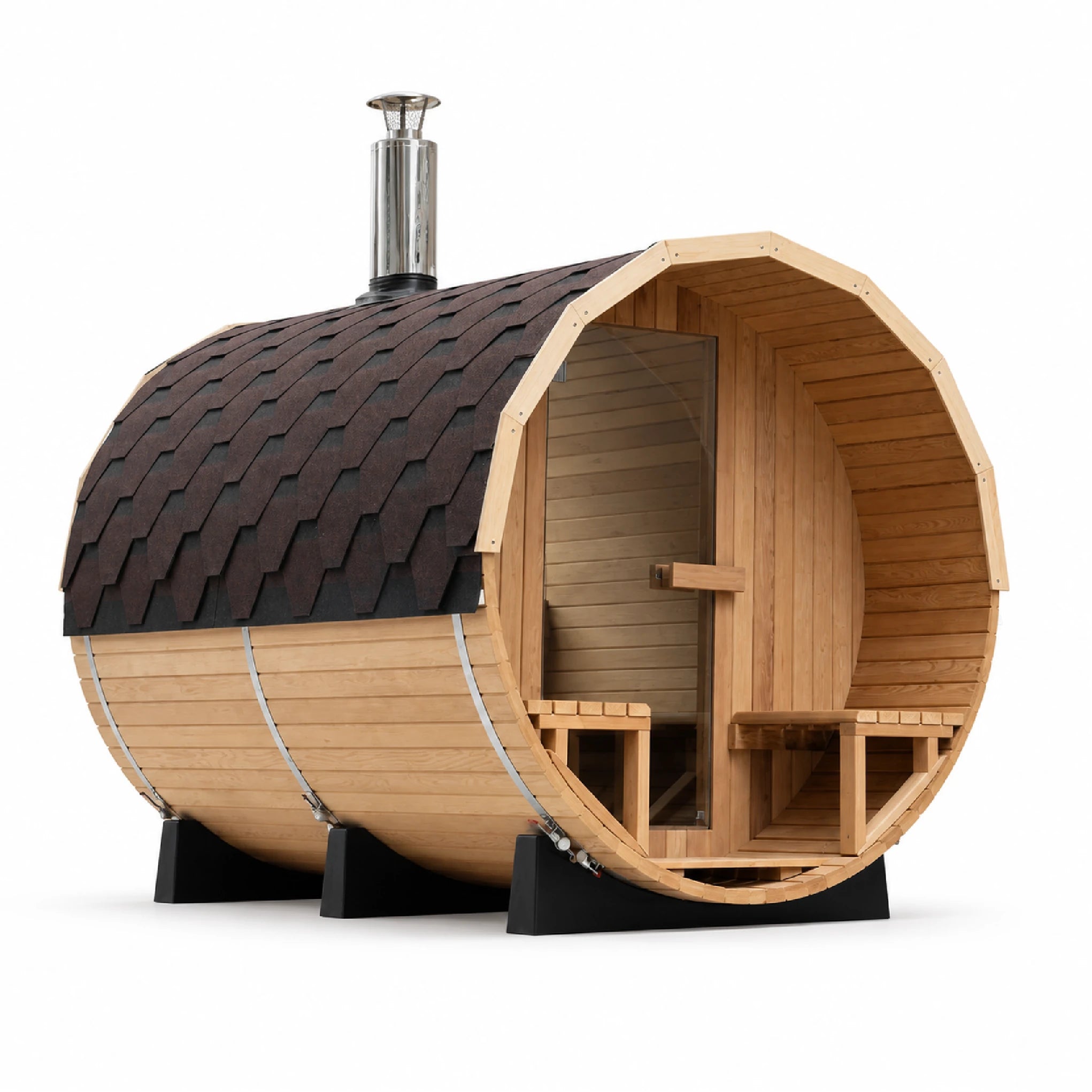 Alethea 4-Person Barrel Sauna — view 01