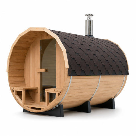 Alethea 4-Person Barrel Sauna — view 02