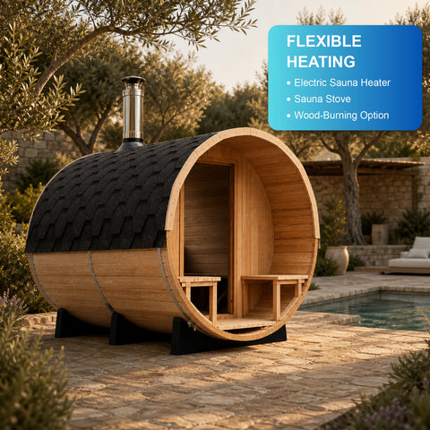 Alethea 4-Person Barrel Sauna — view 03