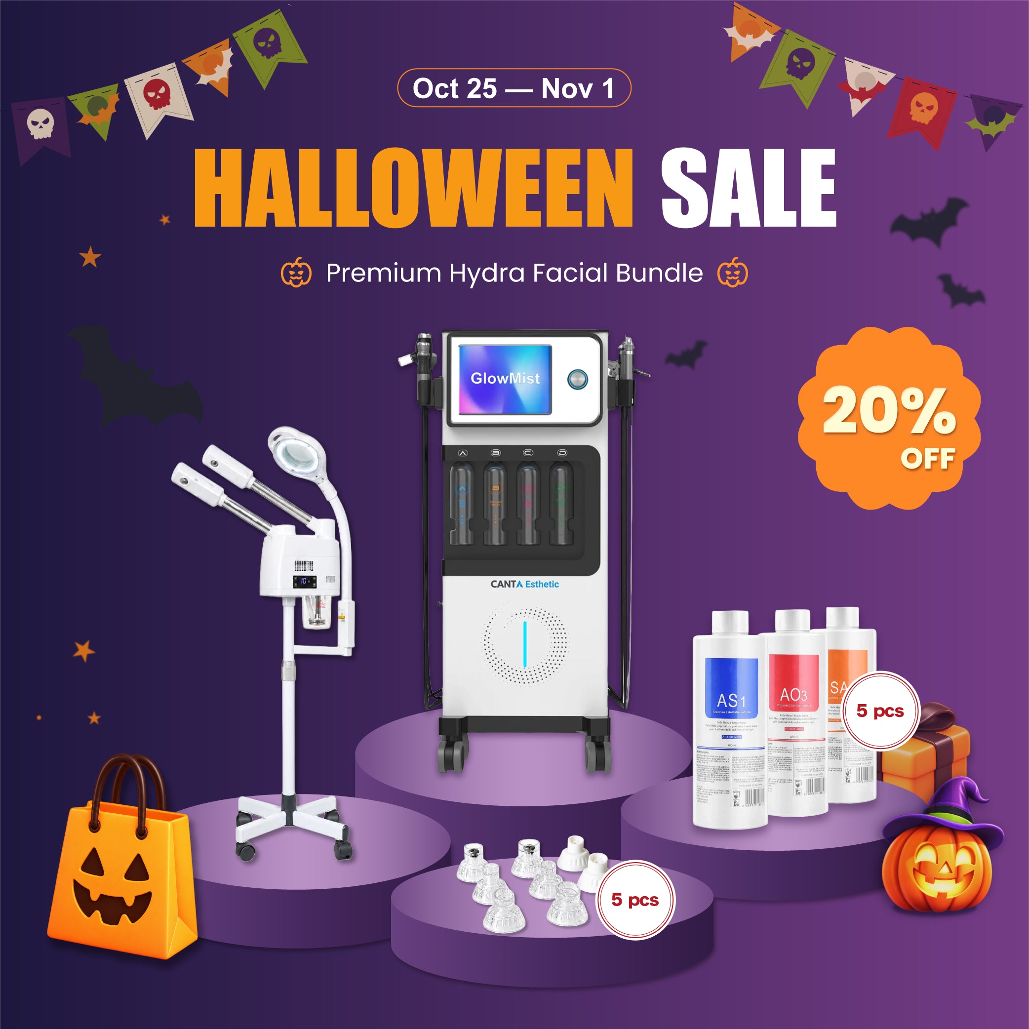 GlowMist Facial Care Complete Set – Halloween Sale