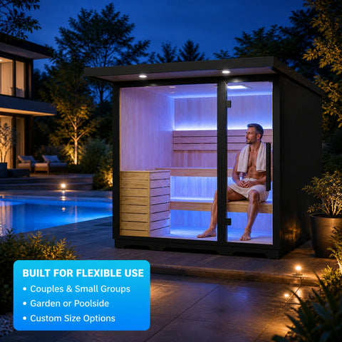 Arclume 2-4 Person Outdoor Sauna — view 04