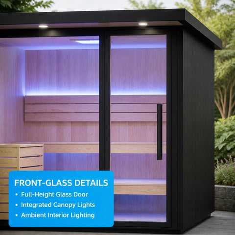 Arclume 2-4 Person Outdoor Sauna — view 05