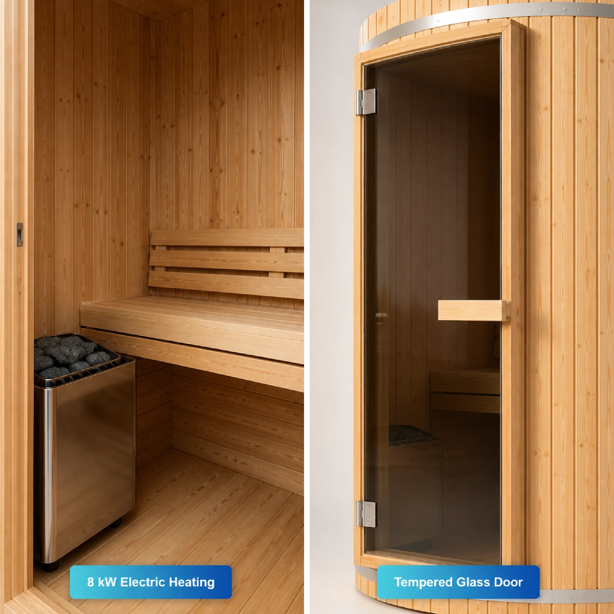 Aurevra 2 Person Barrel Sauna Cabin — view 05