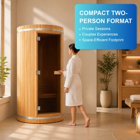 Aurevra 2 Person Barrel Sauna Cabin — view 07