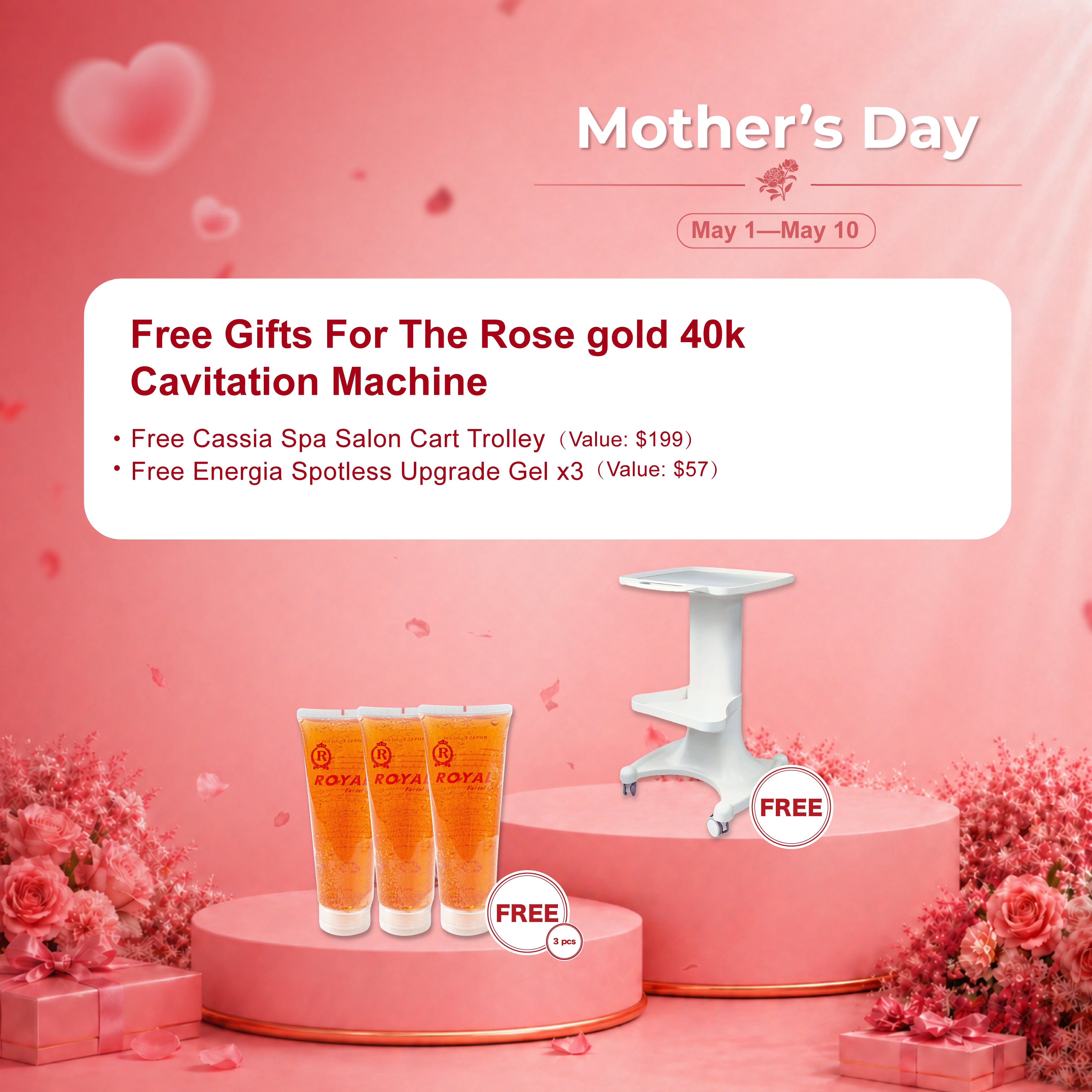 ボディ・フェイスケア CAVI-LIPO GT ADVANCE PROFESSIONAL SYSTEM 40K Lipo Laser Cavitation Machine Rose Gold - Canta Esthetic