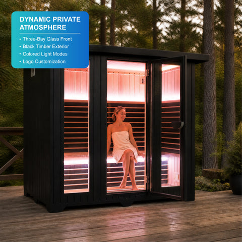 Chromora Multicolor Outdoor Infrared Sauna Cabin — view 05