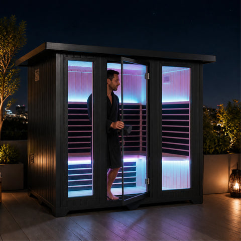 Chromora Multicolor Outdoor Infrared Sauna Cabin — view 06