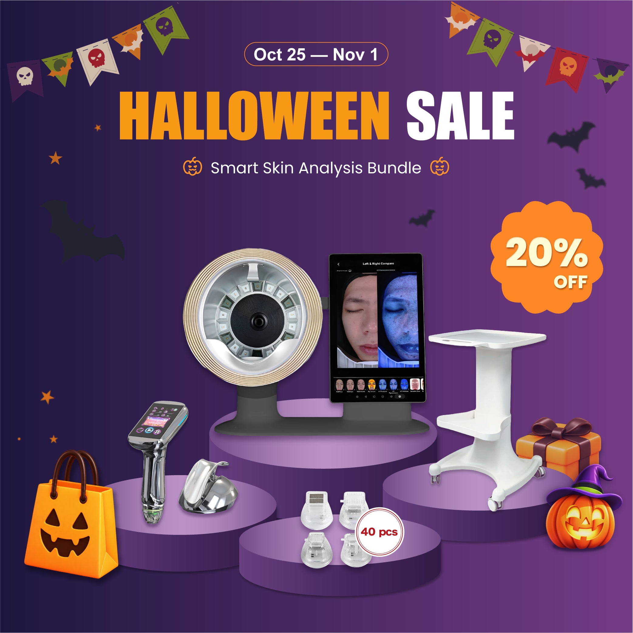 DermaScope AI & RF Microneedling Bundle – Halloween Sale