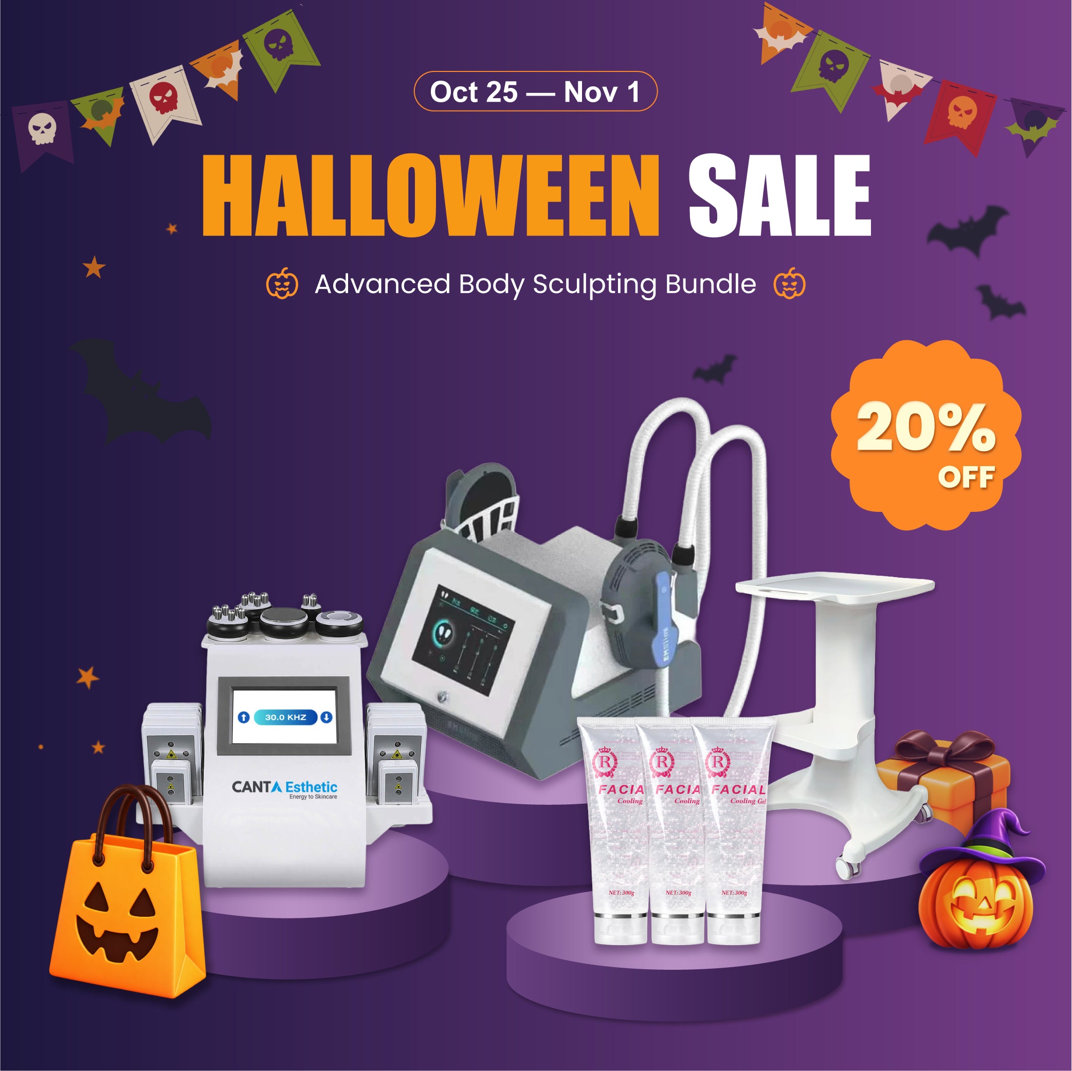 EMS Sculpting & 30K Cavitation Bundle – Halloween Sale