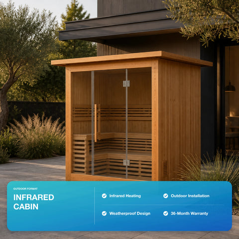 Evernox Weatherproof Outdoor Infrared Sauna Cabin — view 03