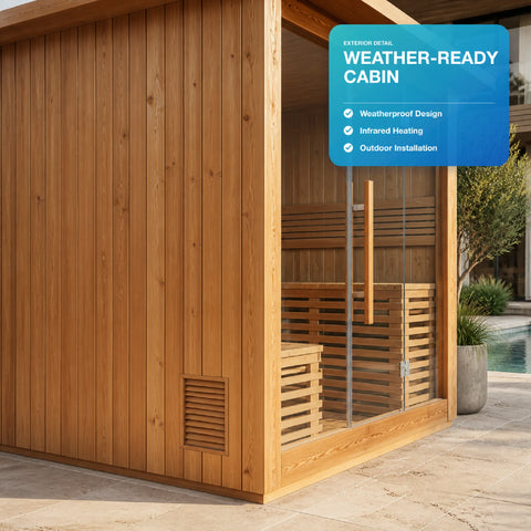Evernox Weatherproof Outdoor Infrared Sauna Cabin — view 04