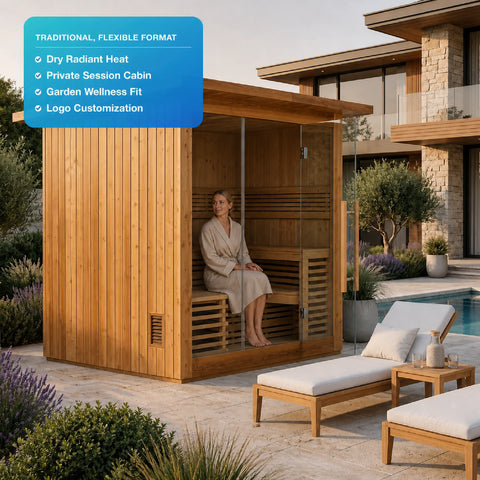 Evernox Weatherproof Outdoor Infrared Sauna Cabin — view 05