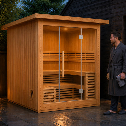 Evernox Weatherproof Outdoor Infrared Sauna Cabin — view 06