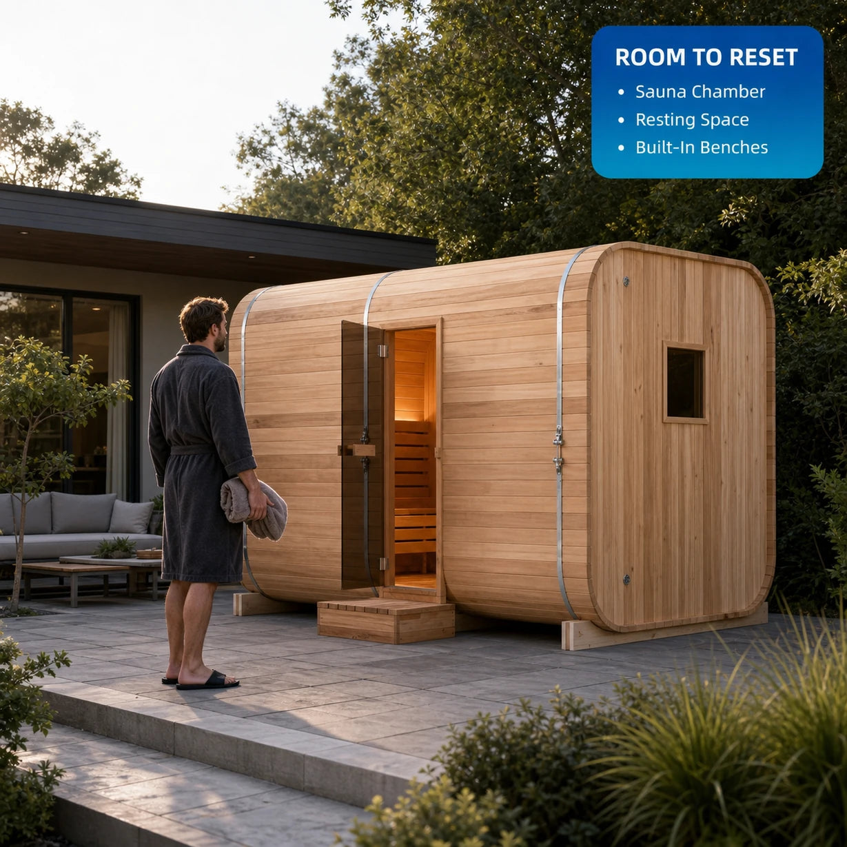 Grandora Large Outdoor Sauna — view 04