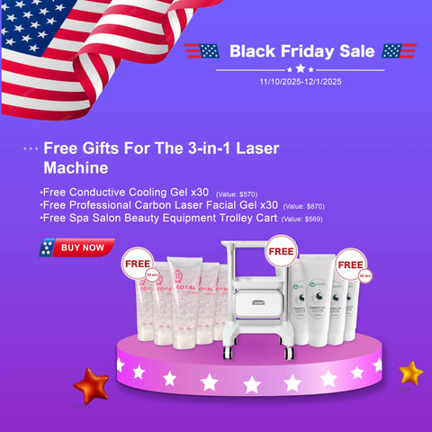 3-in-1 Laser Machine for Hair Removal + Tattoo Removal + E-Light Skin Rejuvenation