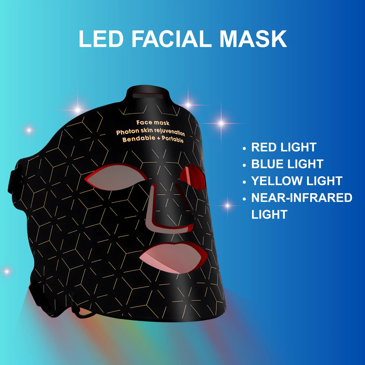 Intertek Led Derma Led Mask Advanced Red and Near Infrared LED Therapy Mask