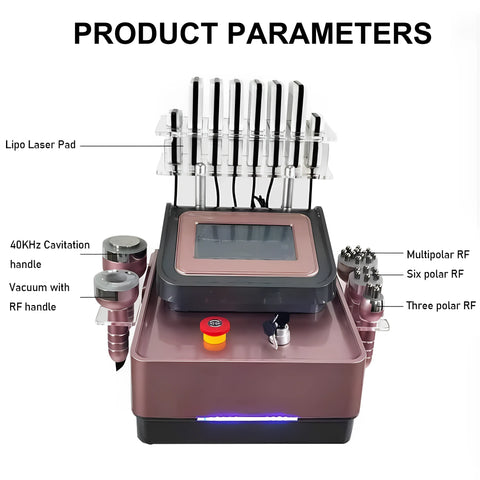 Máquina de adelgazamiento Lipo Laser 40K Cavitación 6 en 1