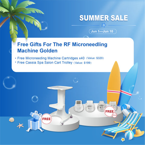 Machine de microneedling RF dorée