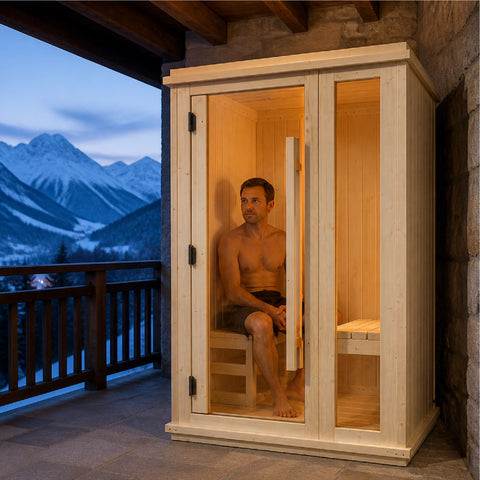 Nordelle 2-Person Wooden Square Indoor Sauna — view 06