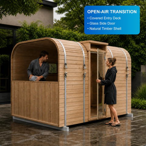 Nuvella Square Outdoor Sauna Cabin — view 04
