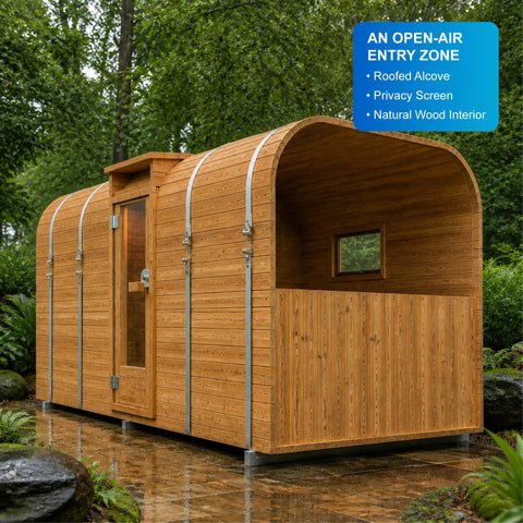 Nuvella Square Outdoor Sauna Cabin — view 05