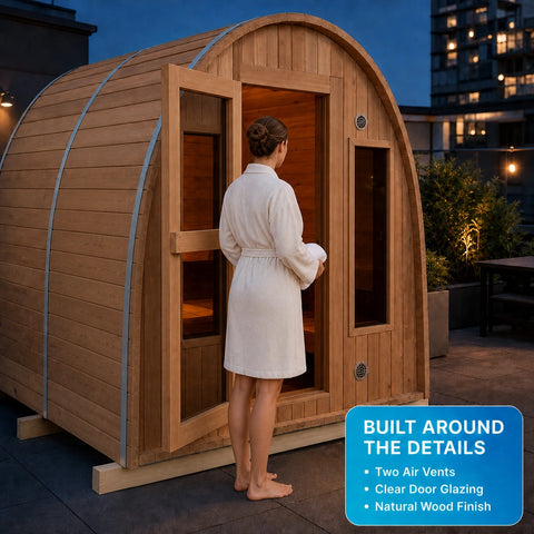Olivara Premium Outdoor Wooden Sauna Cabin — view 05