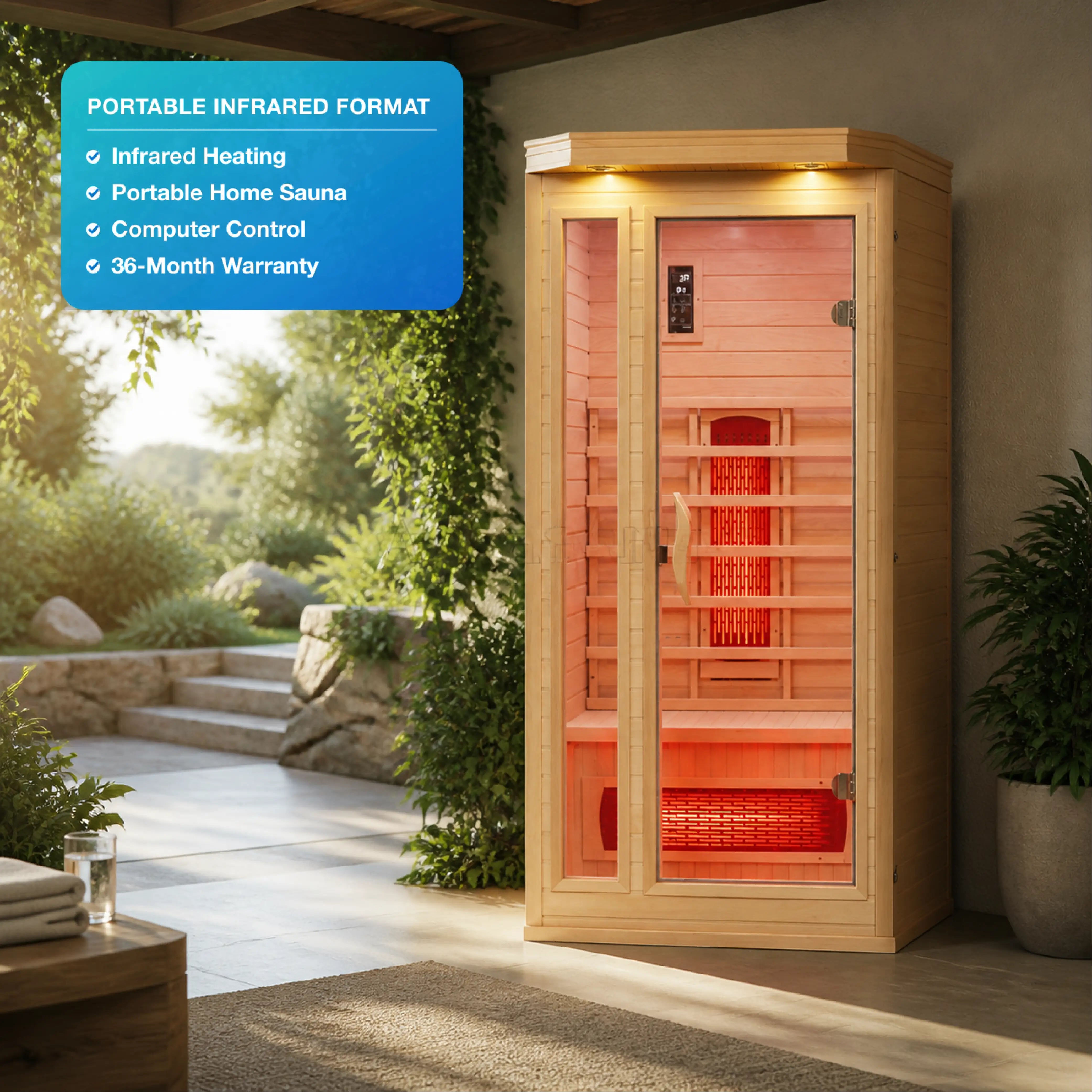 Portiva Portable Home Infrared Sauna Cabin — view 03