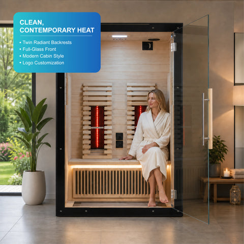 Quietra Low-EMF Hemlock Infrared Sauna Cabin — view 05
