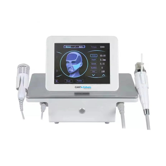 Máquina de microneedling RF dorada