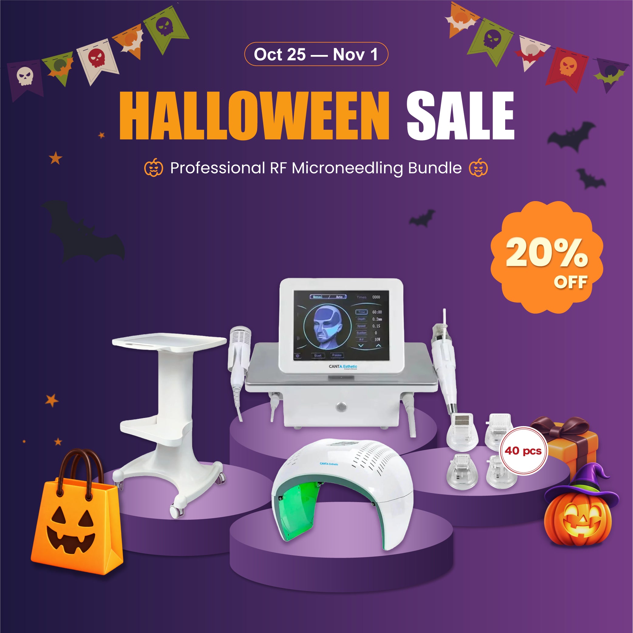 RF Microneedling & LuMax LED Bundle – Halloween Sale