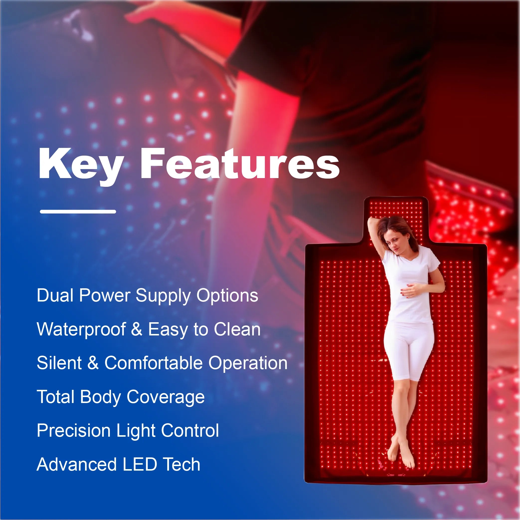 Red And Near Infrared Light Therapy Mat For Full Body