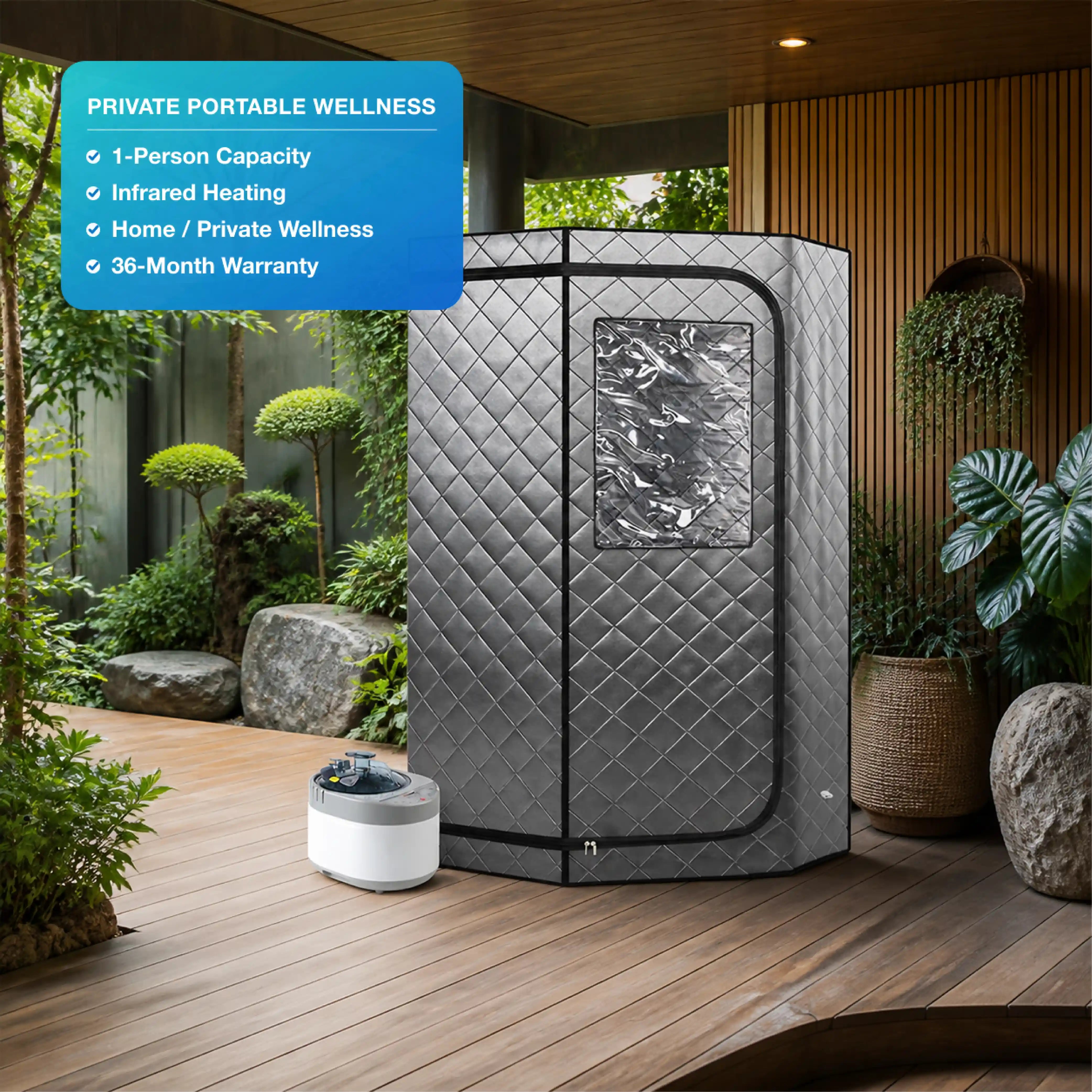 Svelora 1-Person Slimming Infrared Sauna Cabin — view 03
