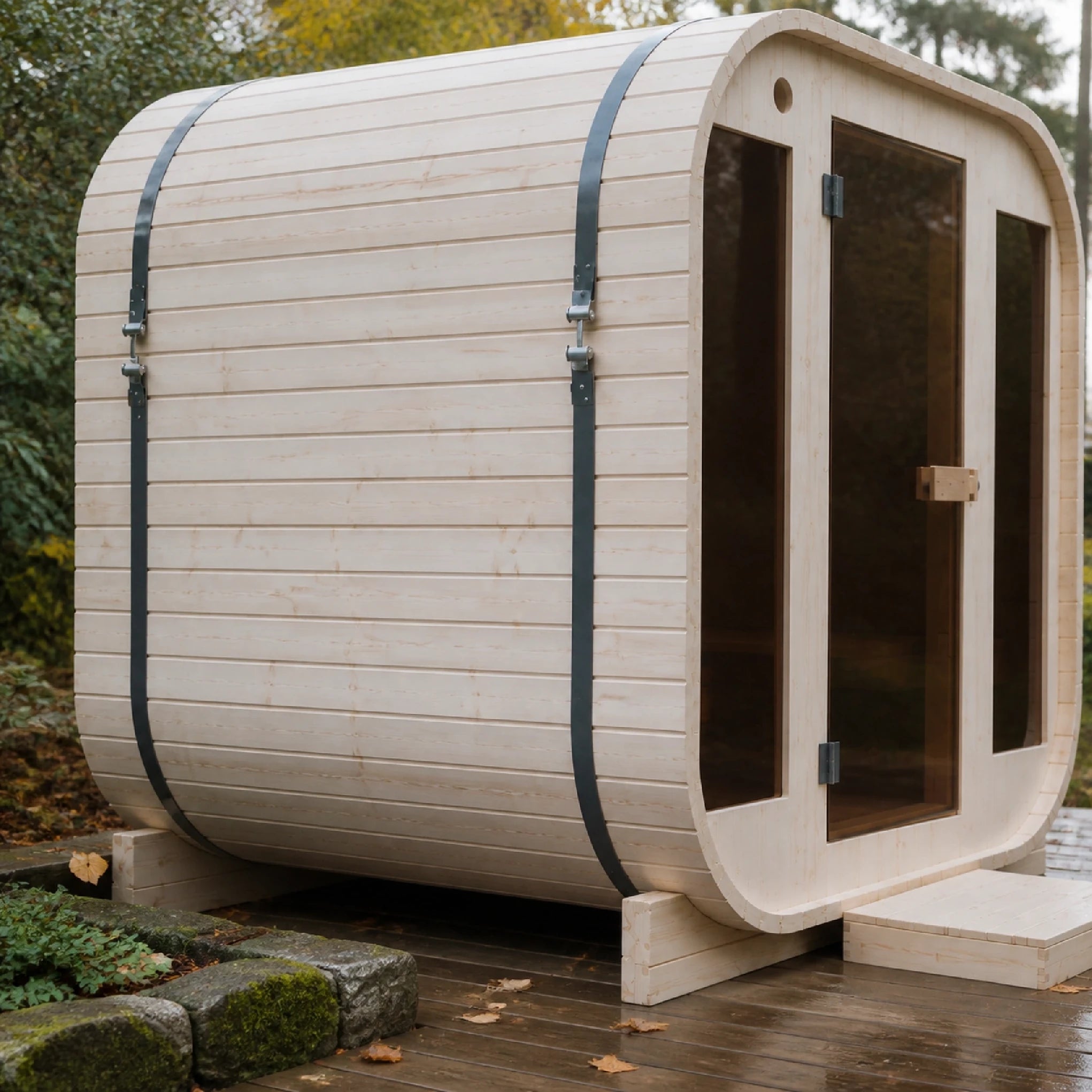 Sylvara Solid Pine Outdoor Sauna — view 05