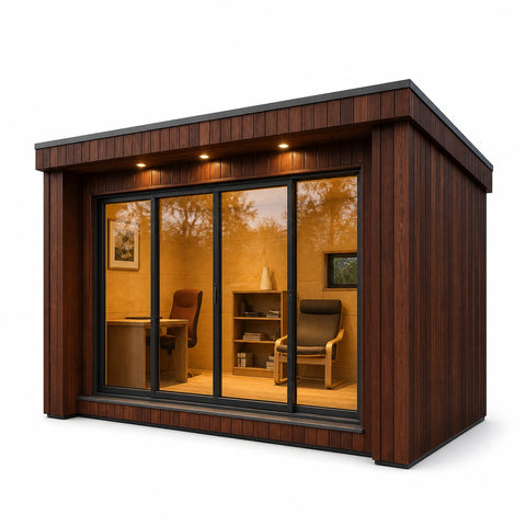 Asteron Sauna Capsule House angled exterior view