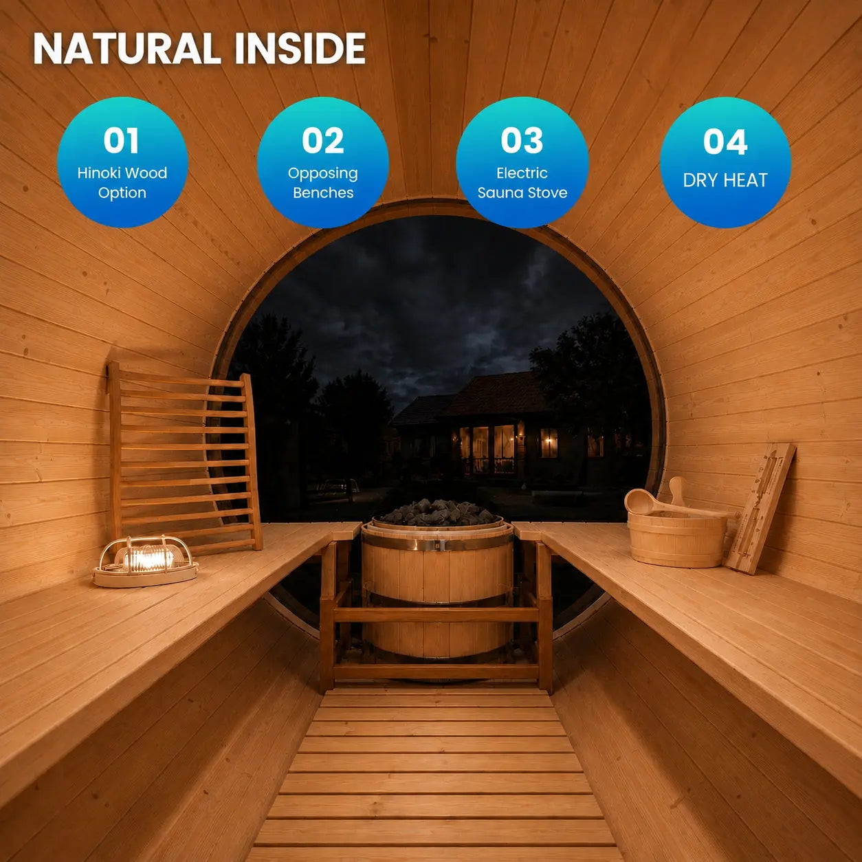 Mirravia Mirror Barrel Sauna — product lifestyle or detail view 4