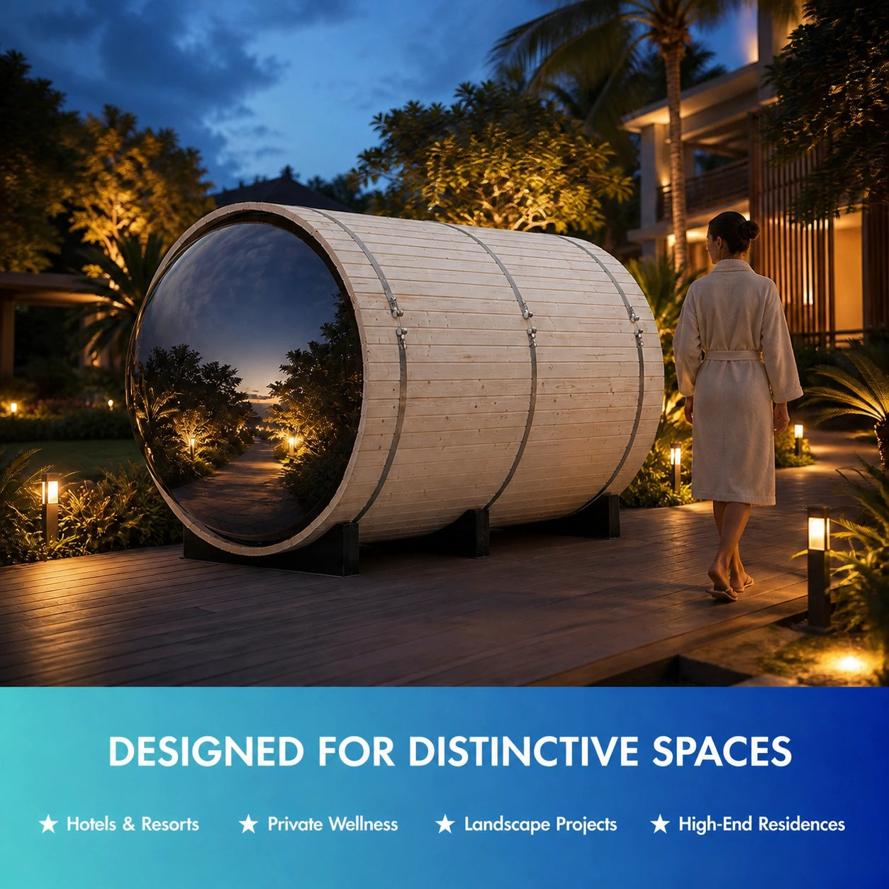Mirravia Mirror Barrel Sauna — product lifestyle or detail view 6