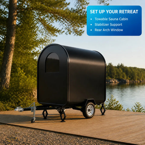 Nocterris Black Portable Sauna — product lifestyle or detail view 4