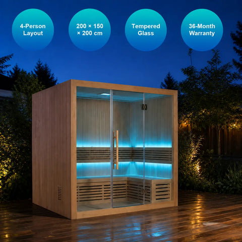 Vespera LED Steam Sauna Cabin — product lifestyle or detail view 4